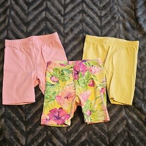 The Children's Place Girls' Pink, Yellow & Floral Bike Shorts Set
